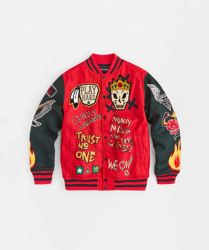 Work Hard Varsity Jacket | Reason Clothing Smart Buy