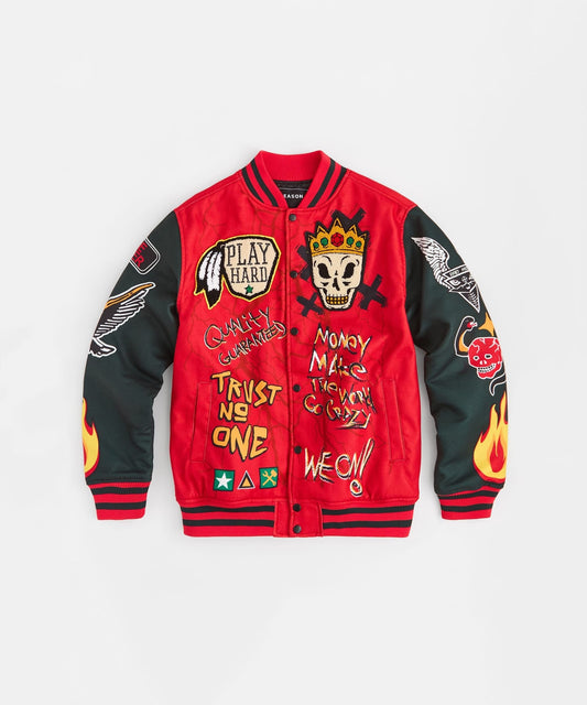 Work Hard Varsity Jacket | Reason Clothing Smart Buy