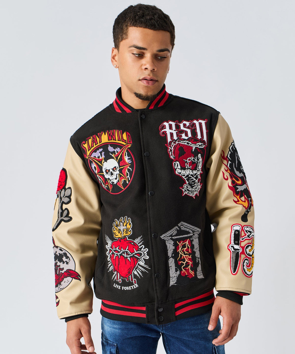 Mercy Varsity Jacket Pu | Reason Clothing Best Seller
