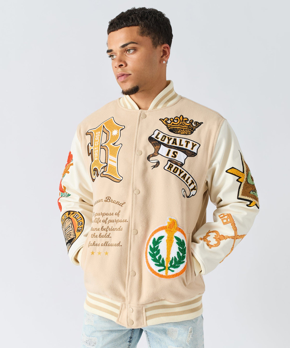 Loyalty Varsity Jacket Pu | Reason Clothing Popular