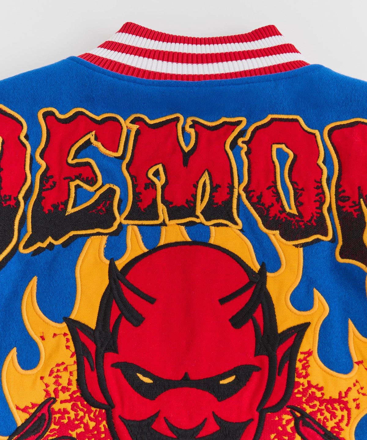 Dodge Demon Rebel Embroidered Varsity Jacket Pu - Blue | Reason Clothing Customer Favorite