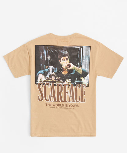 Scarface Embroidered The World Is Yours - Khaki | Reason Clothing New