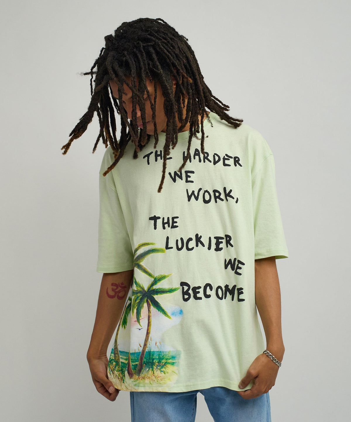 Luckier We Become Box Tee - Olive Green | Reason Clothing Top Pick