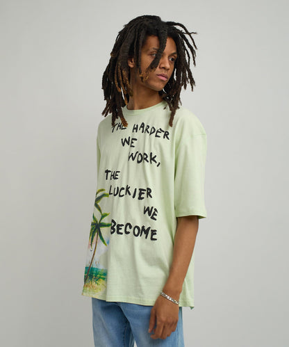 Luckier We Become Box Tee - Olive Green | Reason Clothing Top Pick