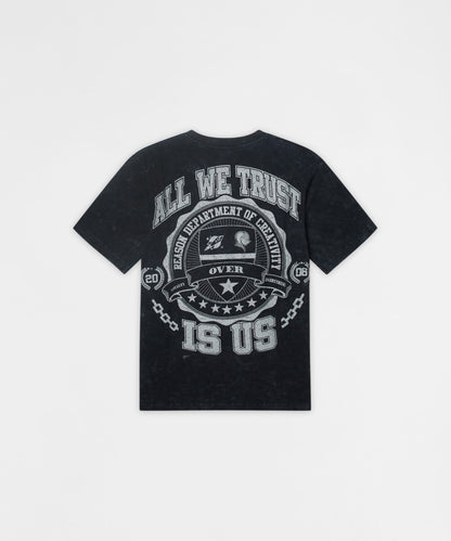 Born Real Embroidered Short Sleeve Tee - Washed Black | Reason Clothing Hot Sale