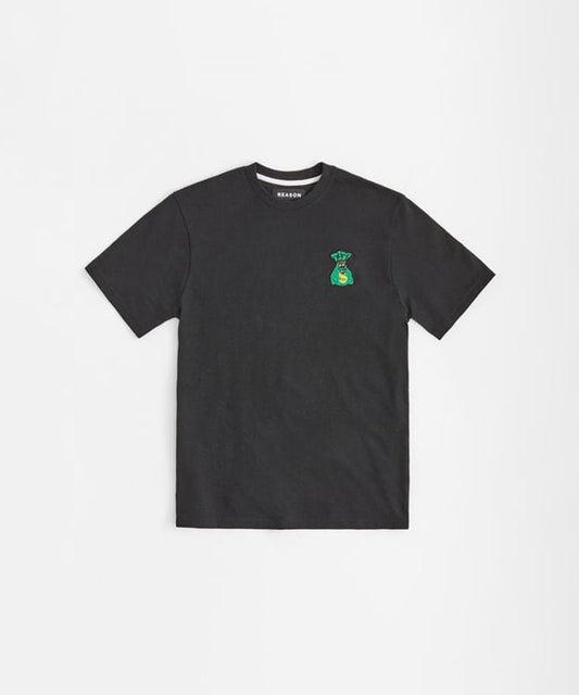 Money Bags Embroidered Short Sleeve Tee - Black | Reason Clothing Sale