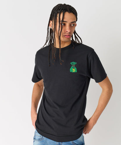 Money Bags Embroidered Short Sleeve Tee - Black | Reason Clothing Sale