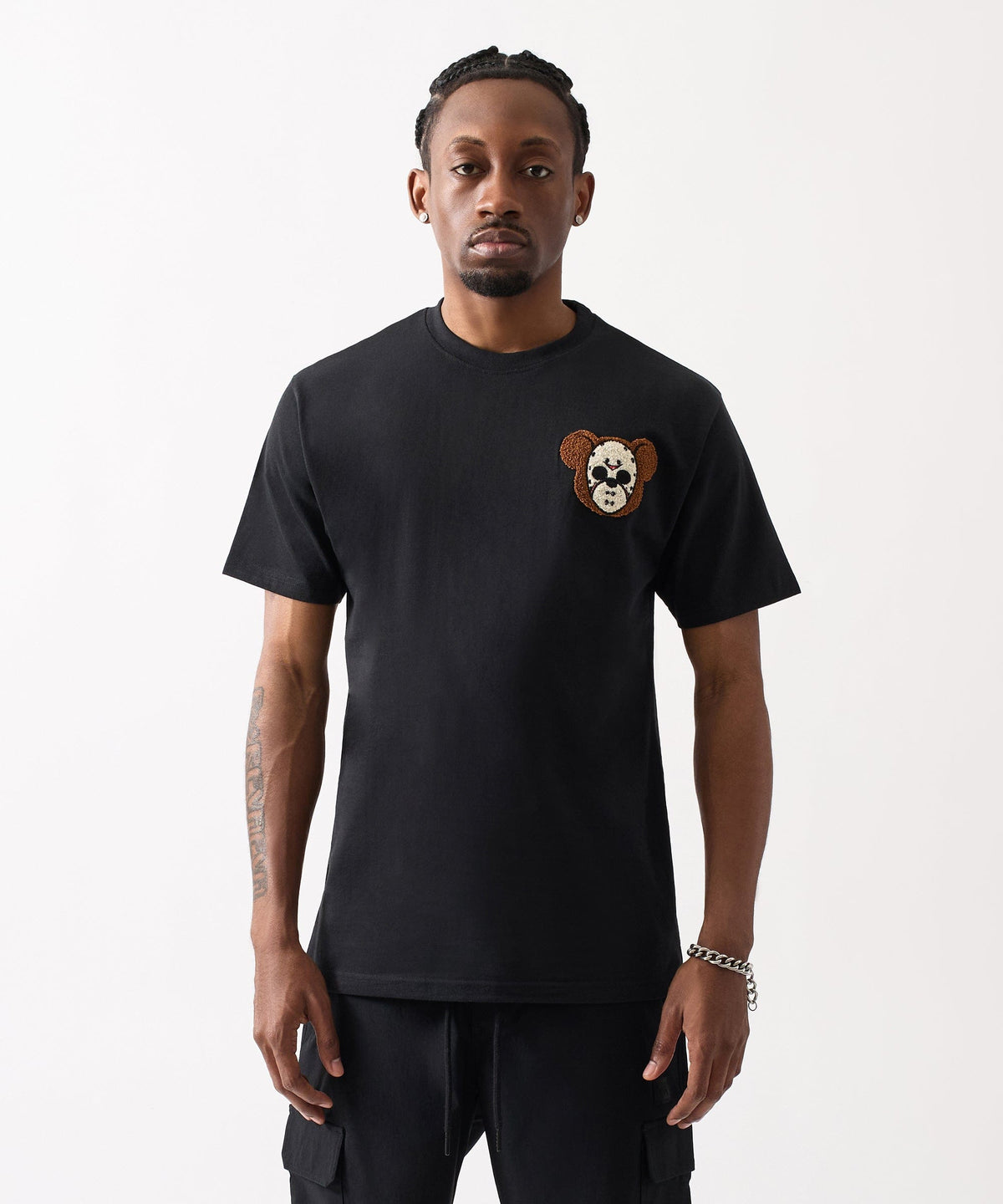 Chest Hit Embroidered Tee - Black | Reason Clothing Trusted